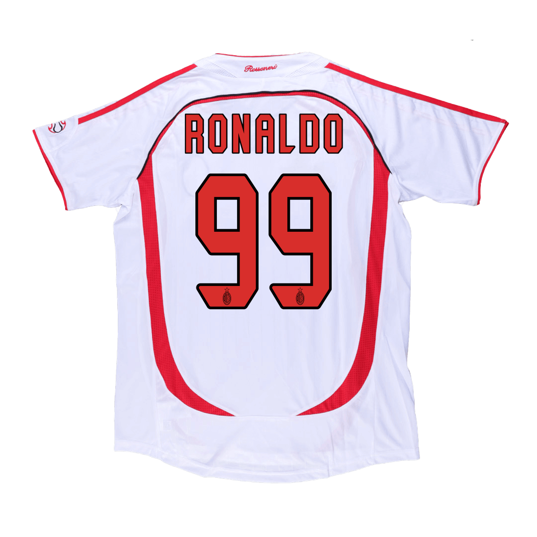 Camiseta retro de visitante del AC Milan RONALDO #99 2006/07 - UCL