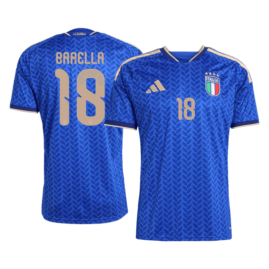 BARELLA #18 Italy Home Soccer Jersey World Cup 2026