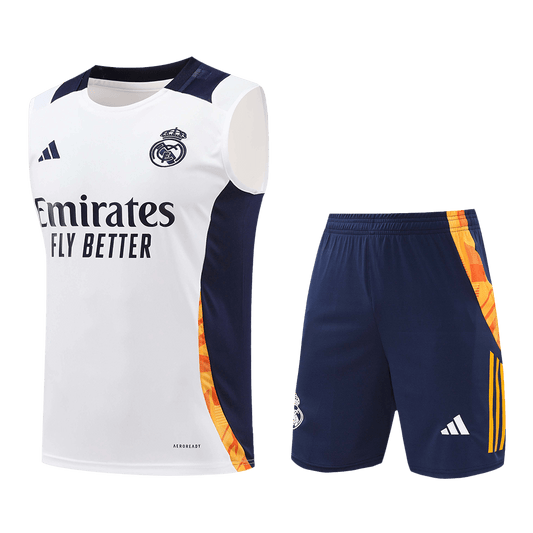 Real Madrid Pre-Match Soccer Jersey Vest Kit(Jersey+Shorts) 2024/25