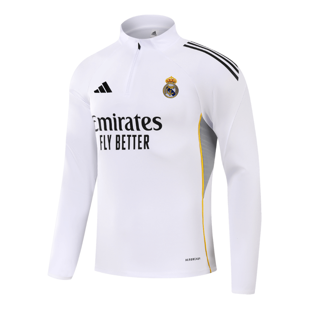 Real Madrid 1/4 Zip Tracksuit 2025/26 White