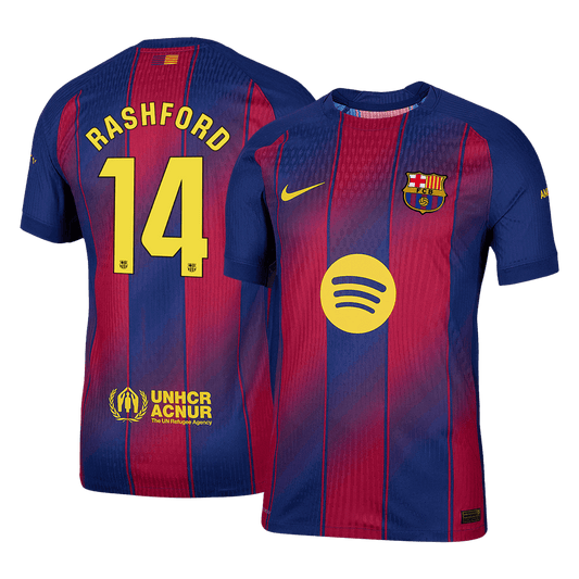 Camiseta de fútbol auténtica de local del Barcelona 2025/26 de RASHFORD #14