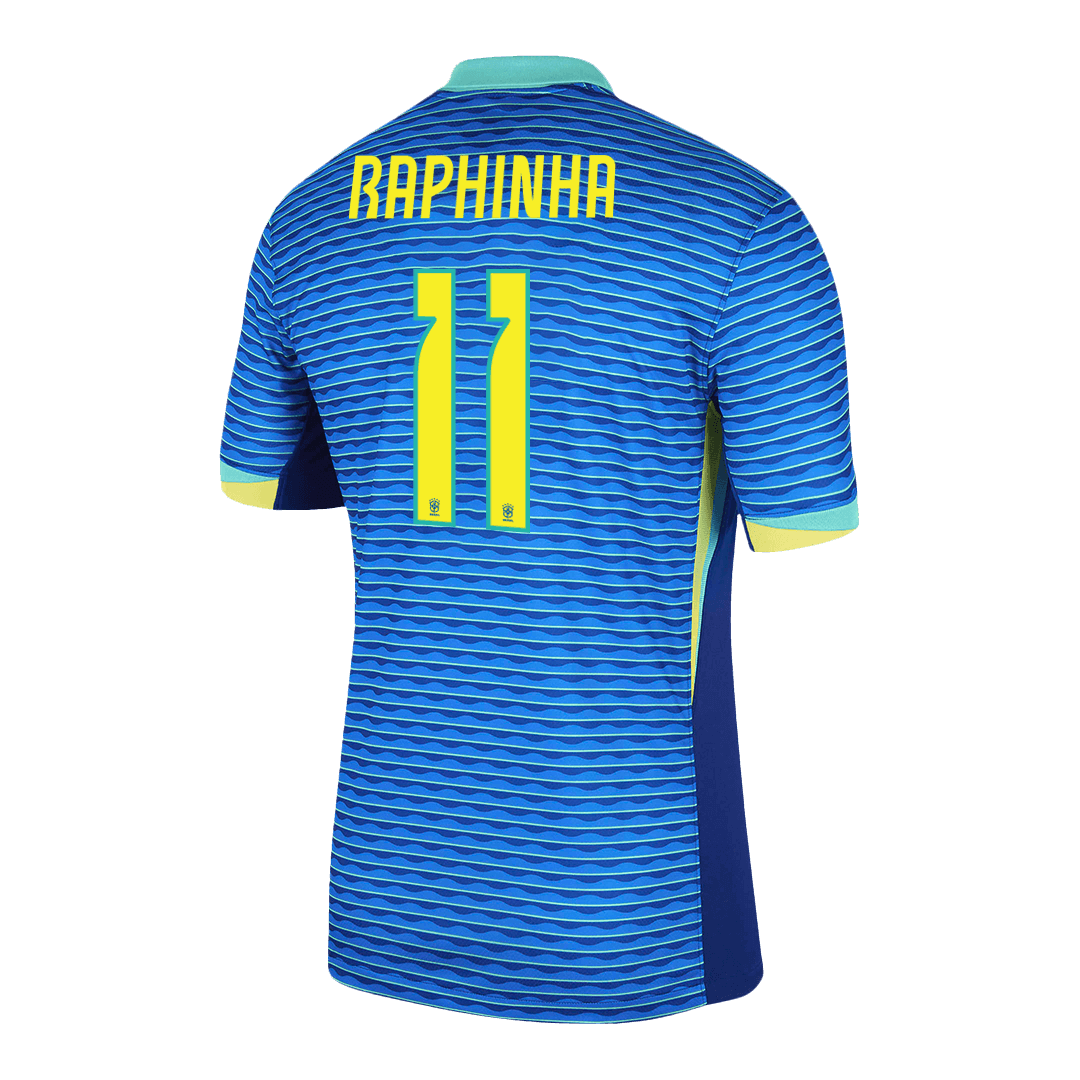 RAPHINHA #11 Brazil Soccer Jersey Away Custom Shirt 2024