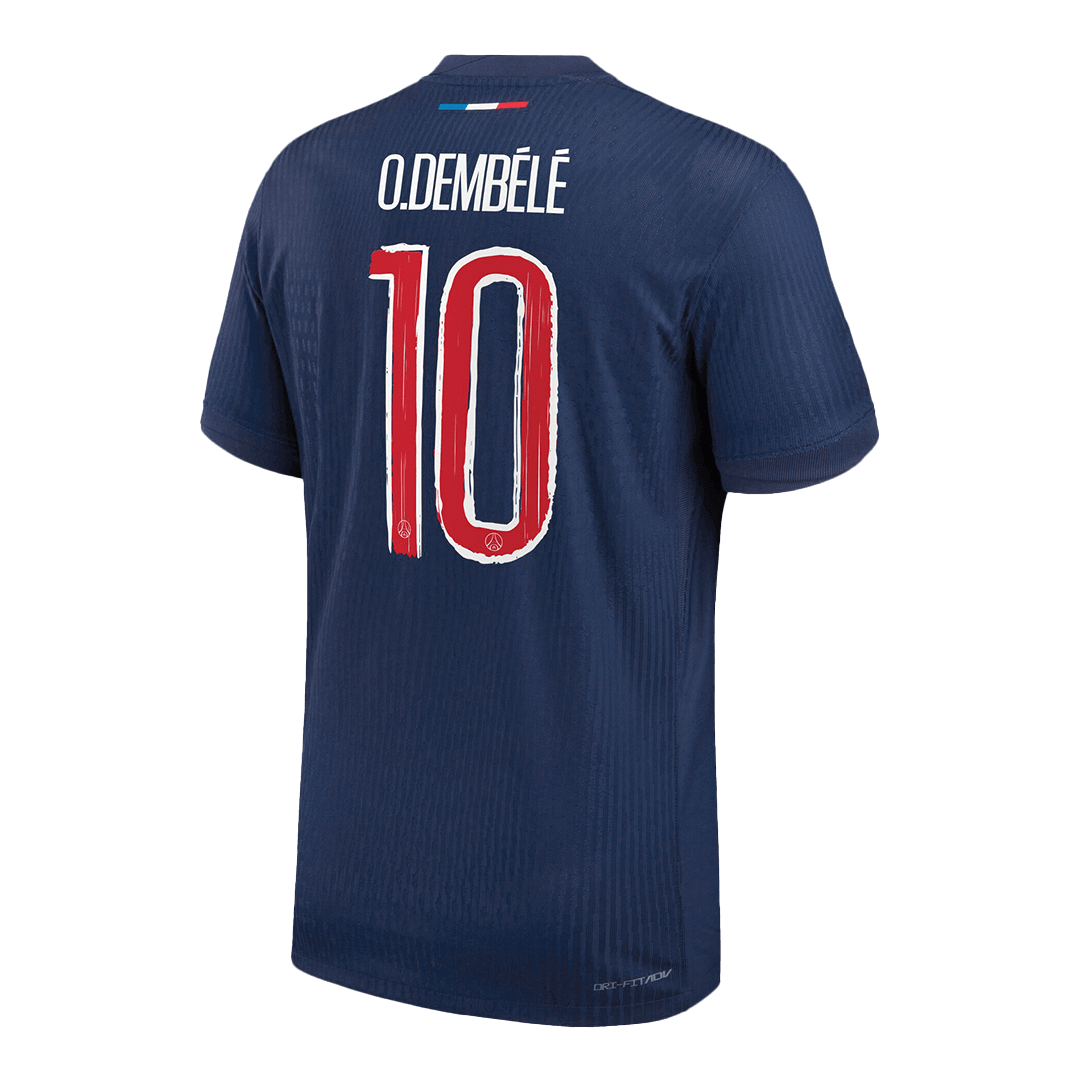 Camiseta de fútbol PSG Auténtica O.DEMBÉLÉ #10 Camiseta de local del PSG 2024/25 - UCL