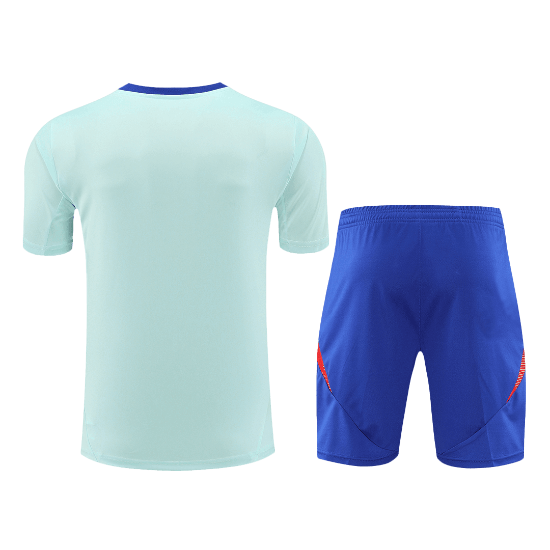 Spain Pre-Match Soccer Jersey Kit(Jersey+Shorts) Euro 2024