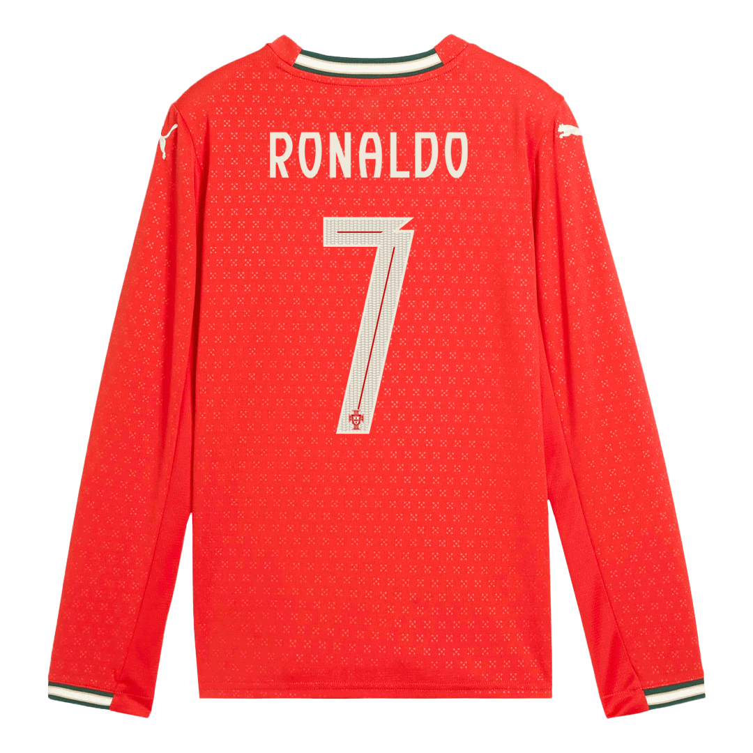 RONALDO #7 Portugal Home Long Sleeve Soccer Jersey 2025