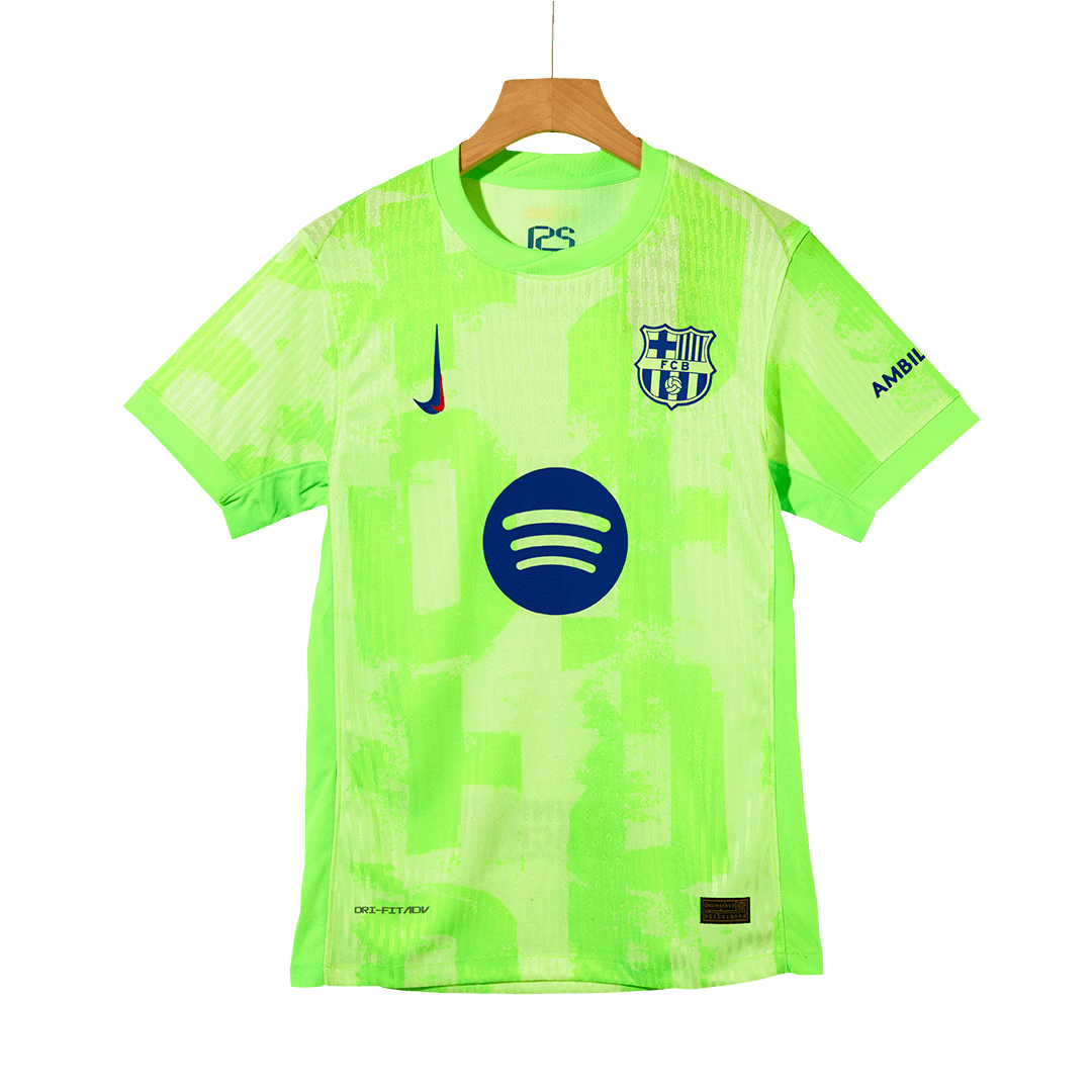 Authentic Barcelona Third Away Soccer Jersey 2024/25 - UCL¡ꡧSpotify Logo Without Text¡ê?