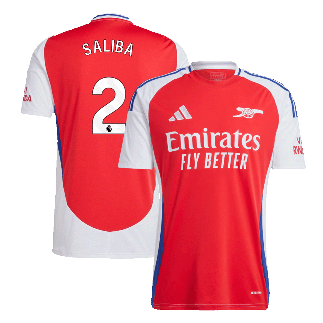 SALIBA #2 Arsenal Home soccer jersey 2024/25