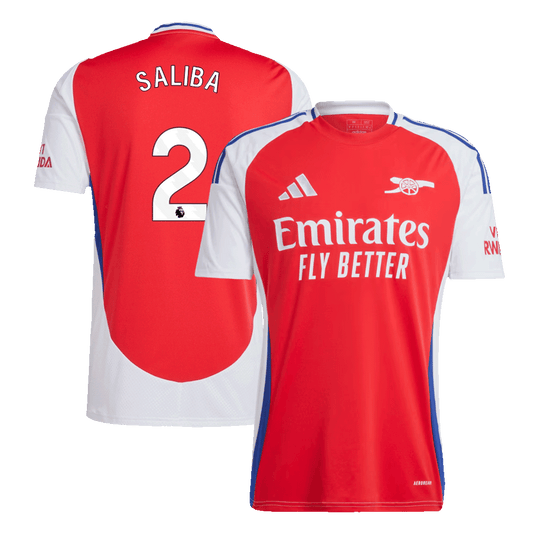 SALIBA #2 Arsenal Home soccer jersey 2024/25