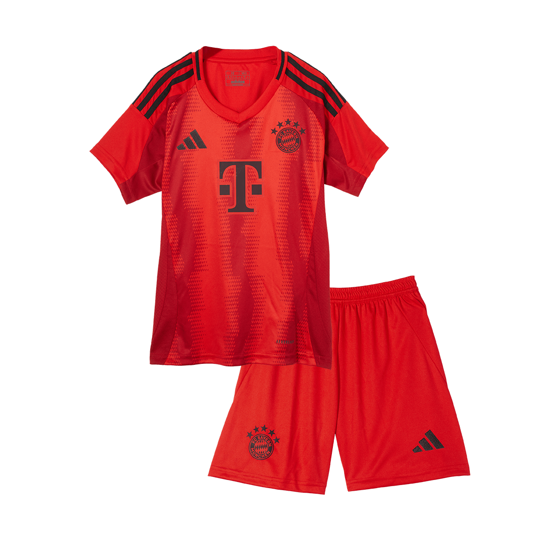 Kinder Bayern München Heim-Fußballtrikot-Set (Trikot + Shorts) 2024/25 Rot