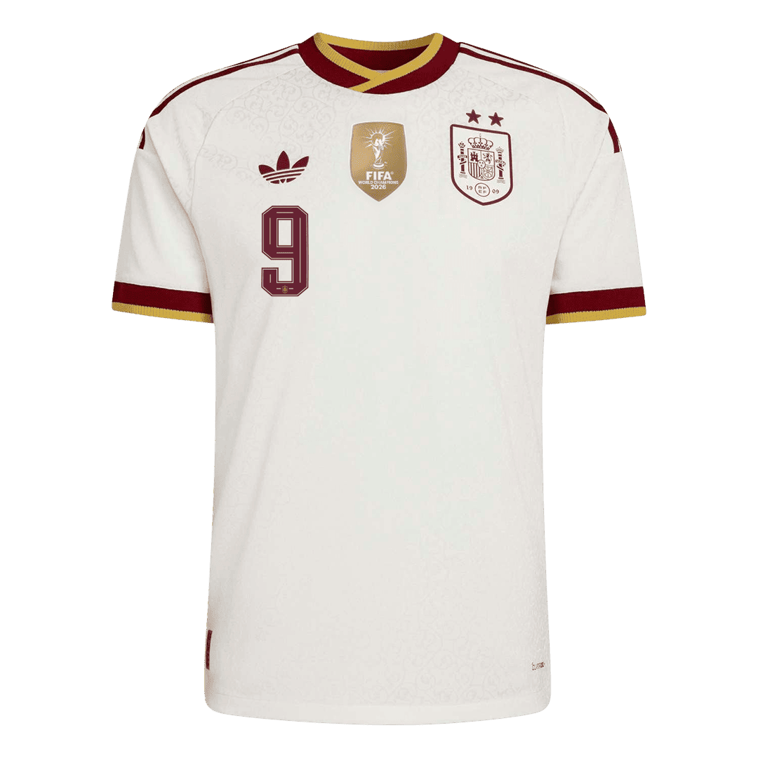 GAVI #9 Spain Away Player Version Jersey World Cup 2026 - Champion