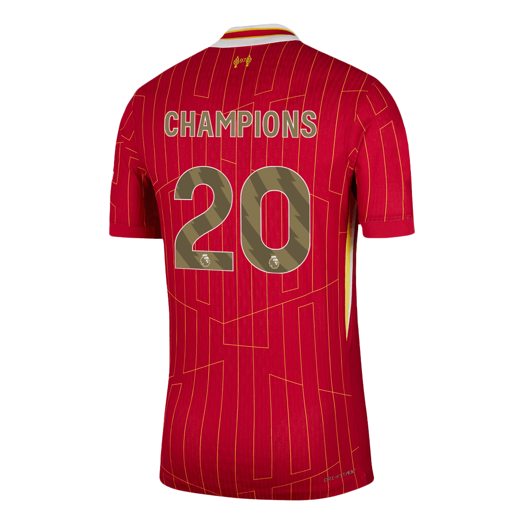 Authentisches CHAMPIONS #20 Liverpool Heim-Fußballtrikot 2024/25 Rot
