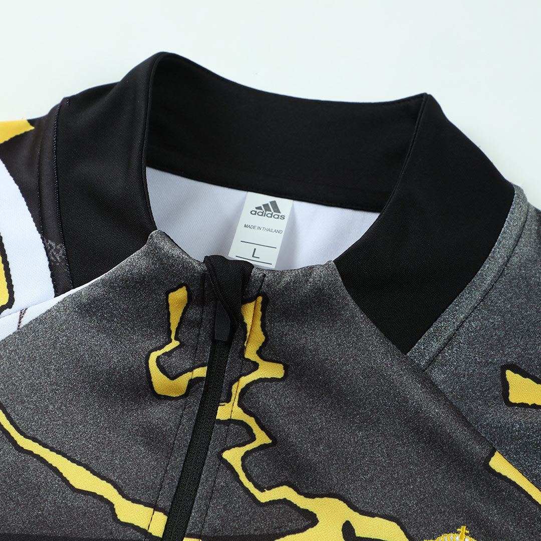 Real Madrid x MARVEL Zipper Sweatshirt Kit(Top+Pants) 25/26 Black