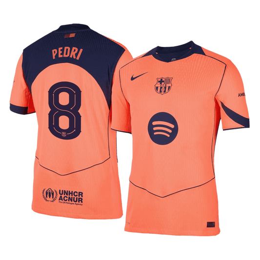PEDRI #8 Barcelona Third Away Authentic Soccer Jersey 2025/26 - UCL