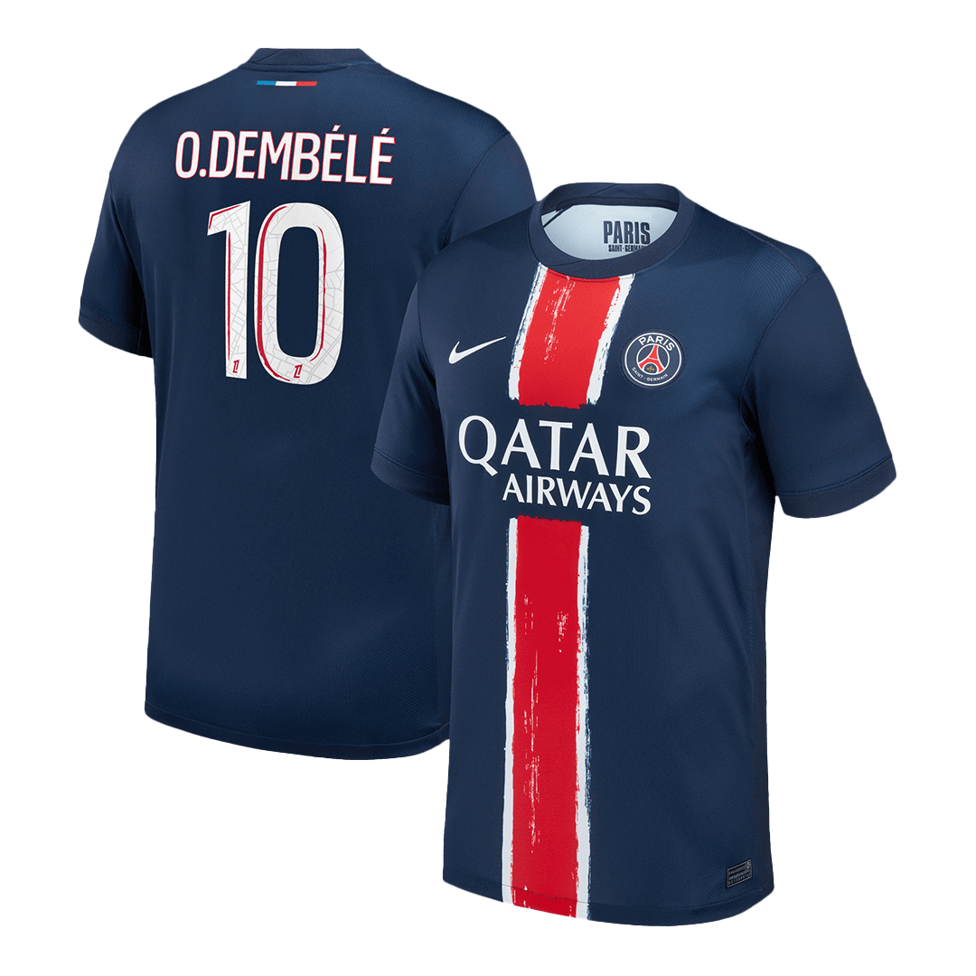 PSG O.DEMBÉLÉ #10 PSG Soccer Jersey Home Custom Shirt 2024/25