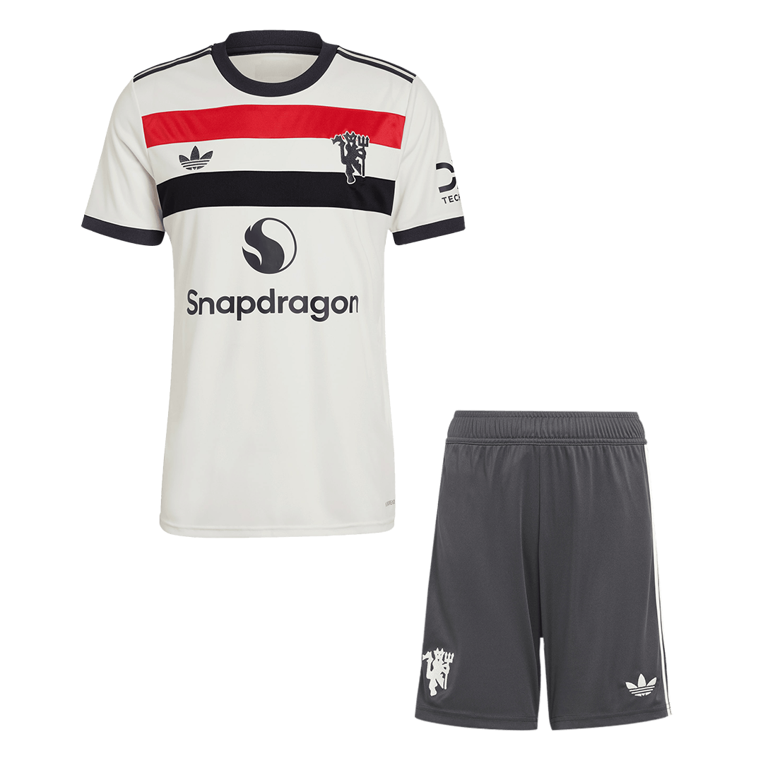Men's Manchester United Third Away Soccer Jersey Kit (Shirt+Shorts) 2024/25