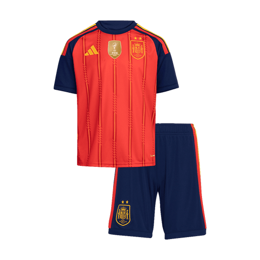 Spain Champion Home Kids Soccer Jerseys Kit World Cup 2026