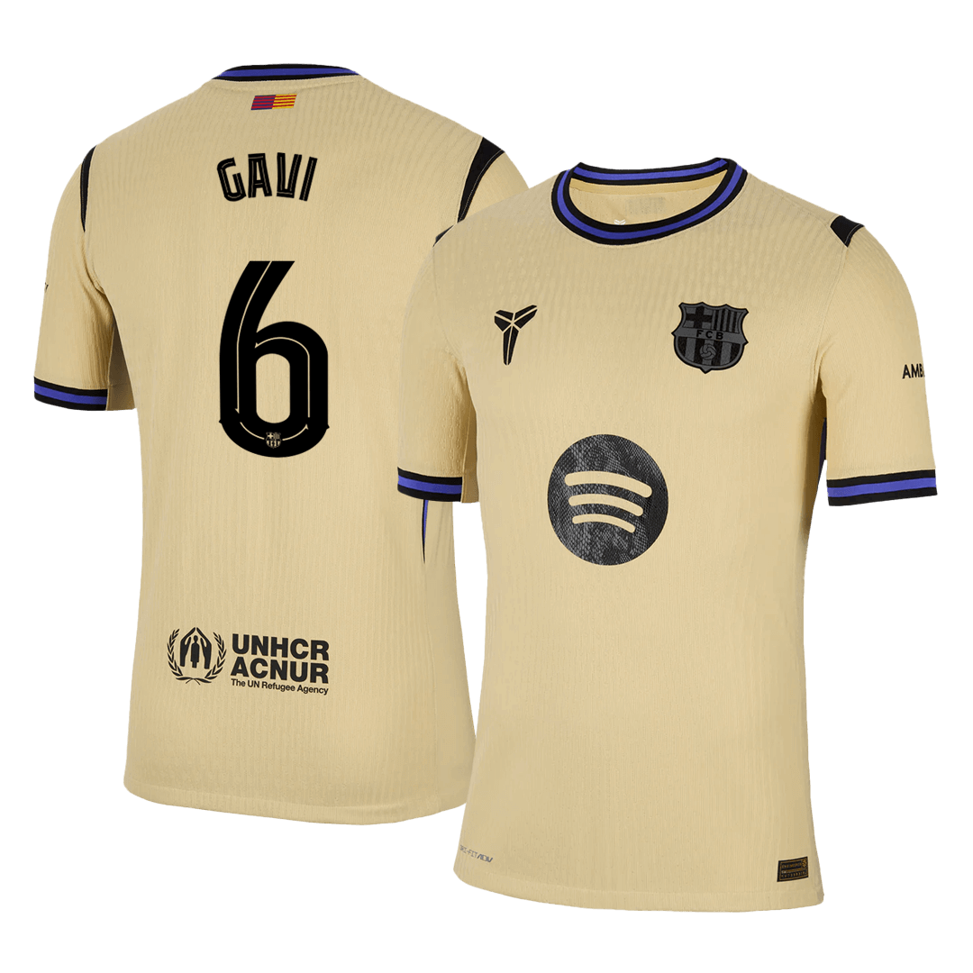 GAVI #6 Barcelona Away Authentic Soccer Jersey 2025/26 - UCL