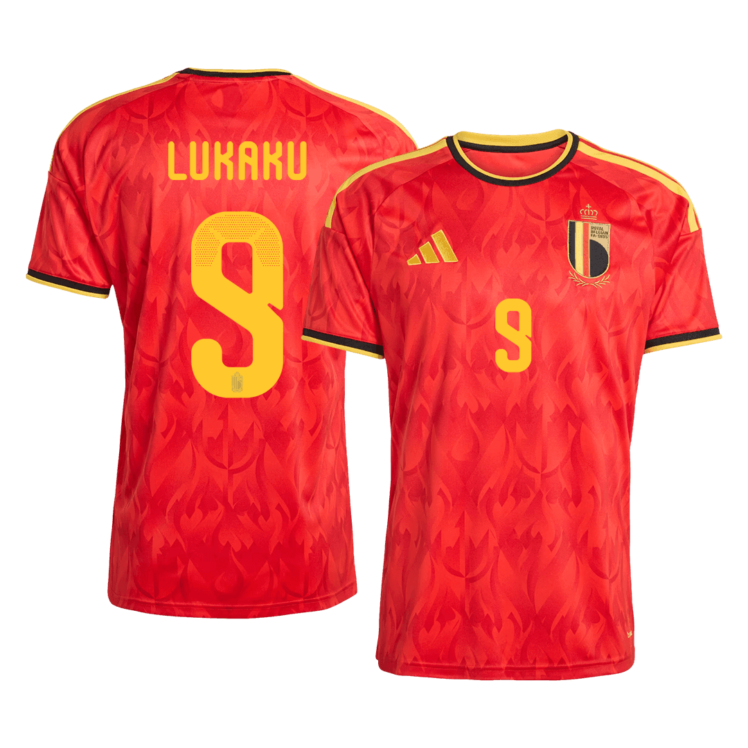 LUKAKU #9 Belgium Home Soccer Jersey World Cup 2026
