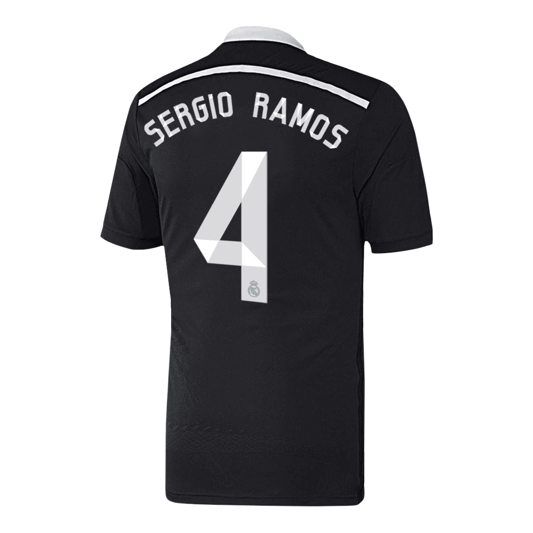 SERGIO RAMOS #4 Retro Real Madrid Jersey Third Away Soccer Shirt 2014/15