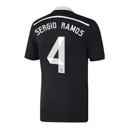 SERGIO RAMOS #4 Retro Real Madrid Jersey Third Away Soccer Shirt 2014/15