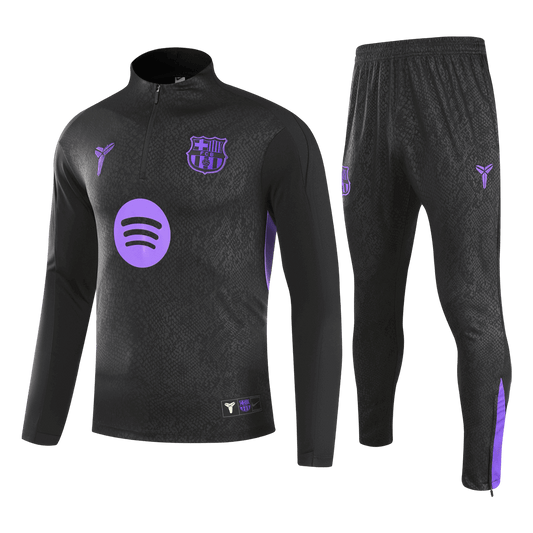 Barcelona 1/4 Zip Tracksuit 2025/26 Kids Black