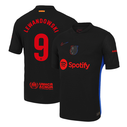 LEWANDOWSKI #9 Authentic Soccer Jersey Barcelona Away Shirt 2024/25
