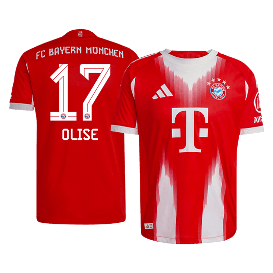 OLISE #17 Bayern Munich Home Authentic Soccer Jersey 2025/26