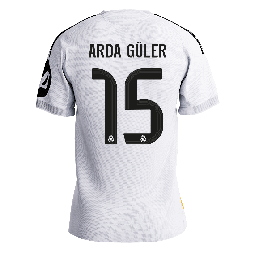 ARDA GÜLER #15 Real Madrid Home Player Version Jersey 2025/26