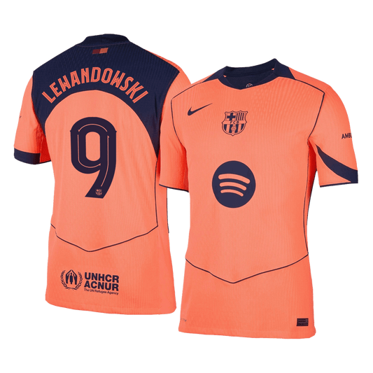 LEWANDOWSKI #9 Barcelona Third Away Authentic Soccer Jersey 2025/26 - UCL