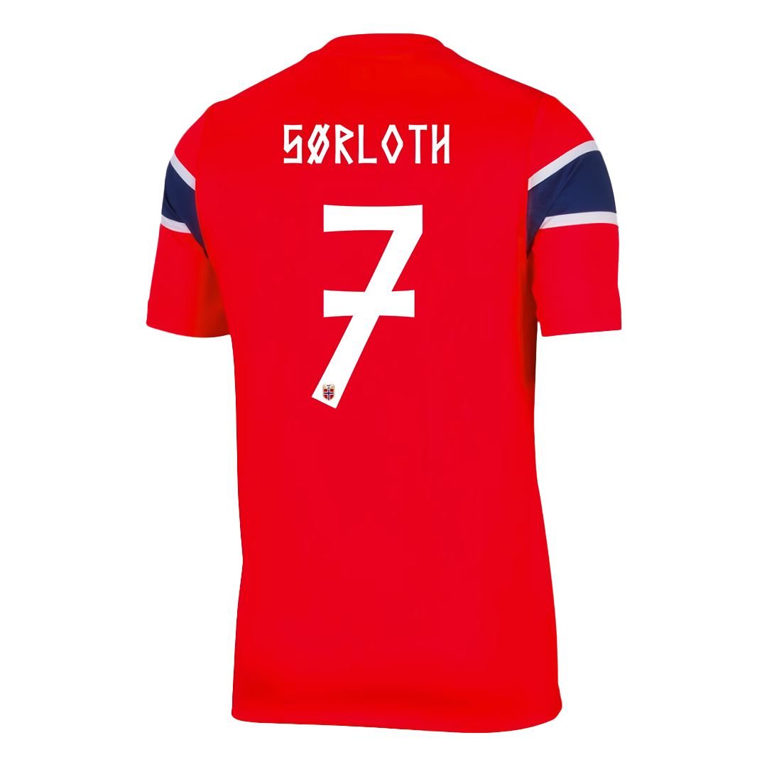 SØRLOTH #7 Norway Home Soccer Jersey World Cup 2026