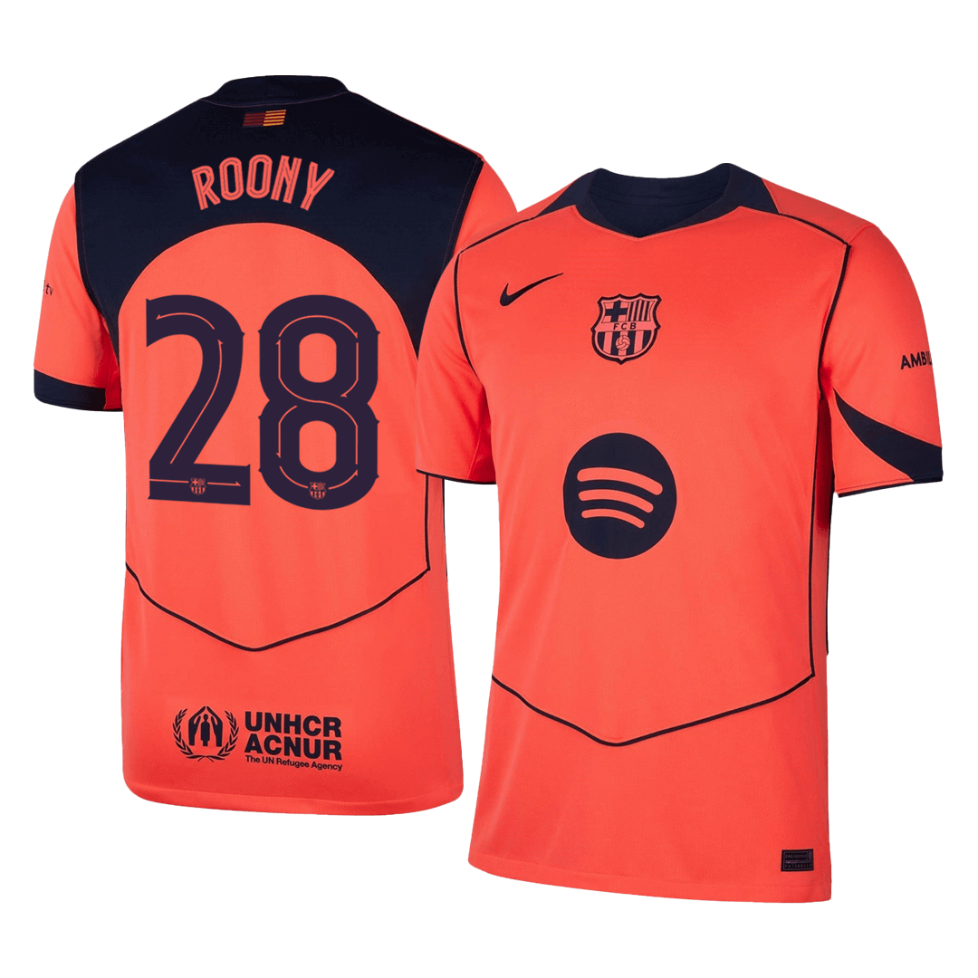 ROONY #28 Barcelona Third Away Soccer Jersey 2025/26