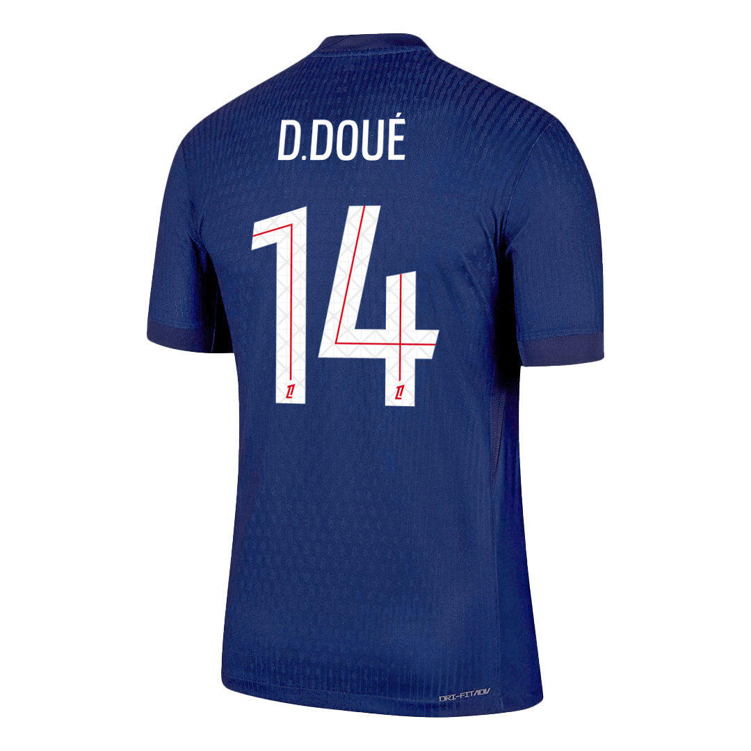 D.DOUÉ #14 PSG Home Authentic Soccer Jersey 2025/26
