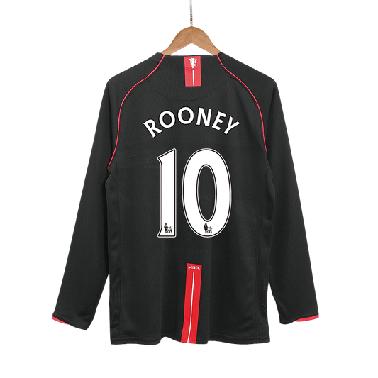 ROONEY #10 Manchester United Retro Jersey Away Soccer Shirt 2007/08