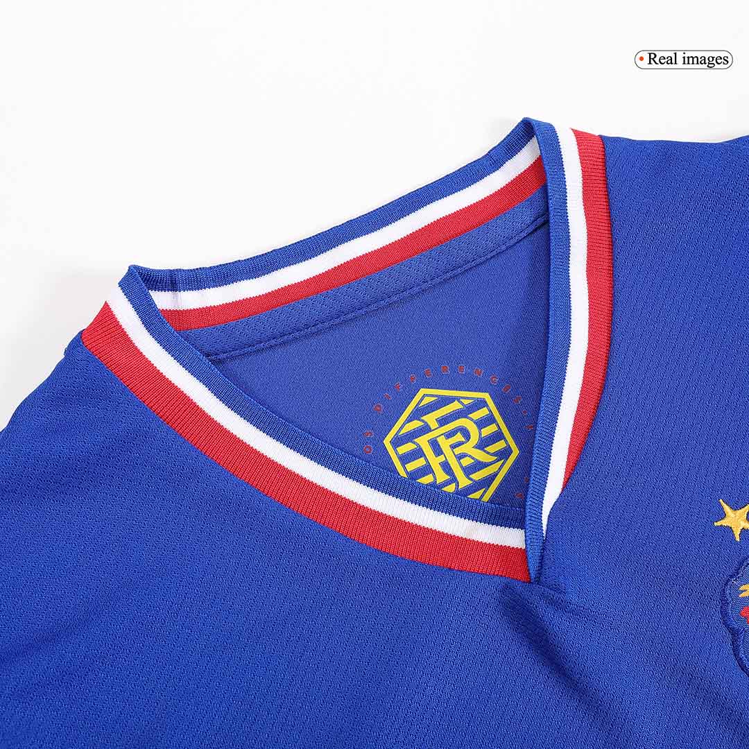 Kid's France Home Soccer Jersey Kit(Jersey+Shorts) Euro 2024