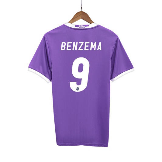 BENZEMA #9 Real Madrid Retro Jersey Away Soccer Shirt 2016/17