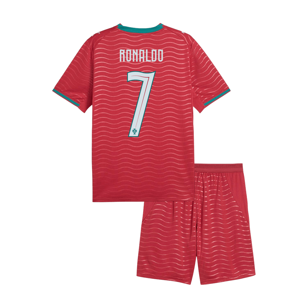 RONALDO #7 Portugal Home World Cup Kids Soccer Jerseys Kit 2026