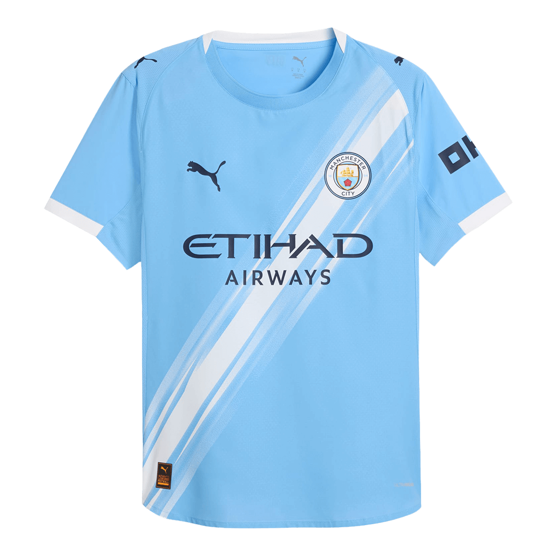 RODRIGO #16 Authentic Manchester City Home Soccer Jersey 2025/26 Blue