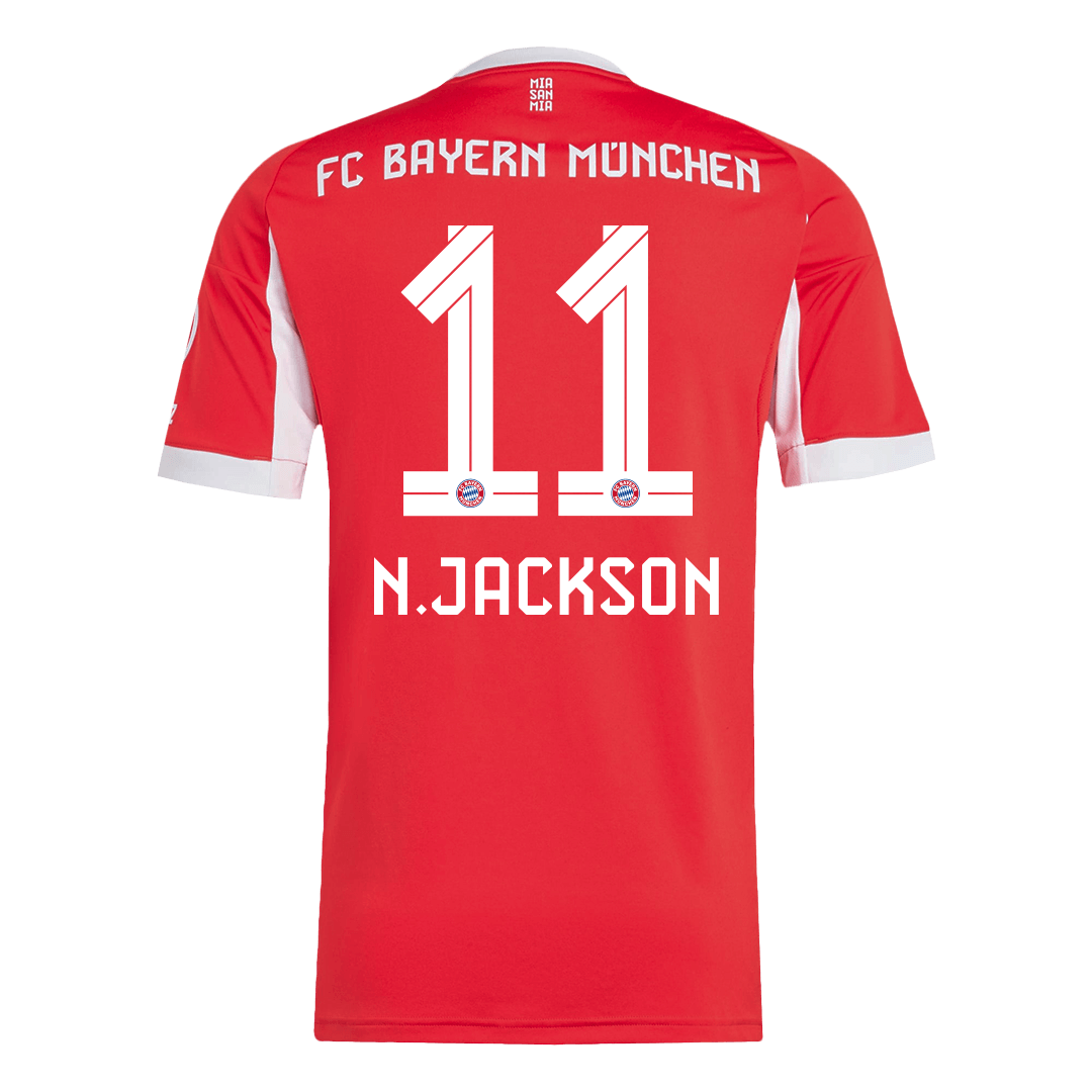 N.JACKSON #11 Bayern Munich Home Soccer Jersey 2025/26