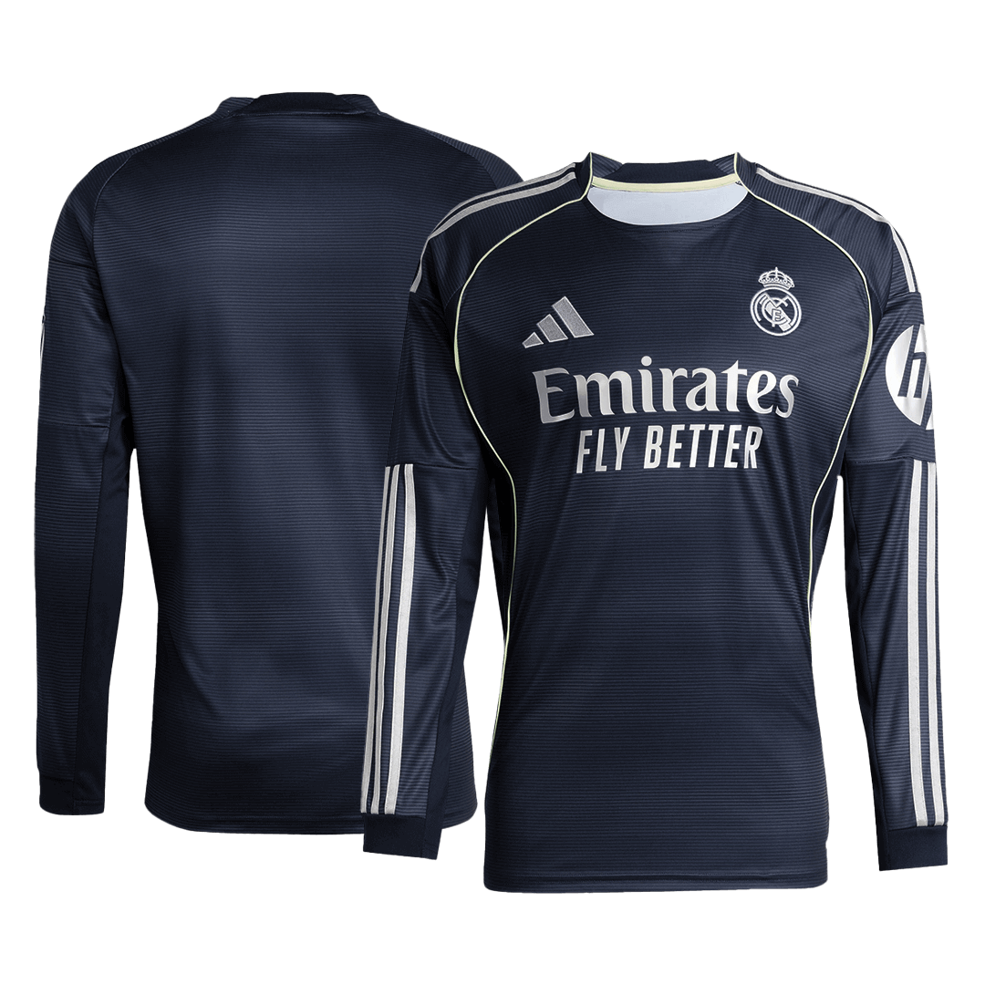 Real Madrid Away Long Sleeve Soccer Jersey 2025/26