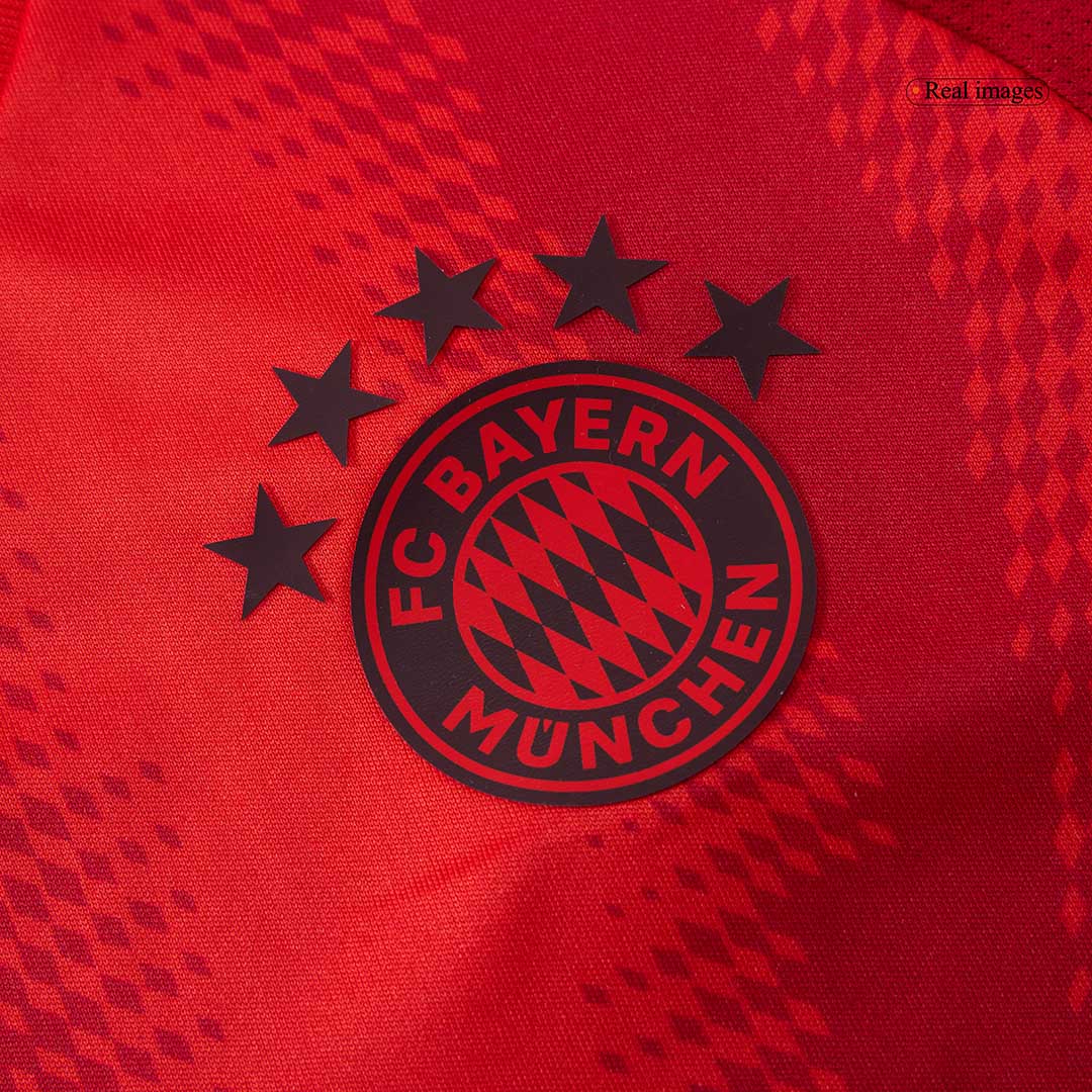 Kinder Bayern München Heim-Fußballtrikot-Set (Trikot + Shorts) 2024/25 Rot
