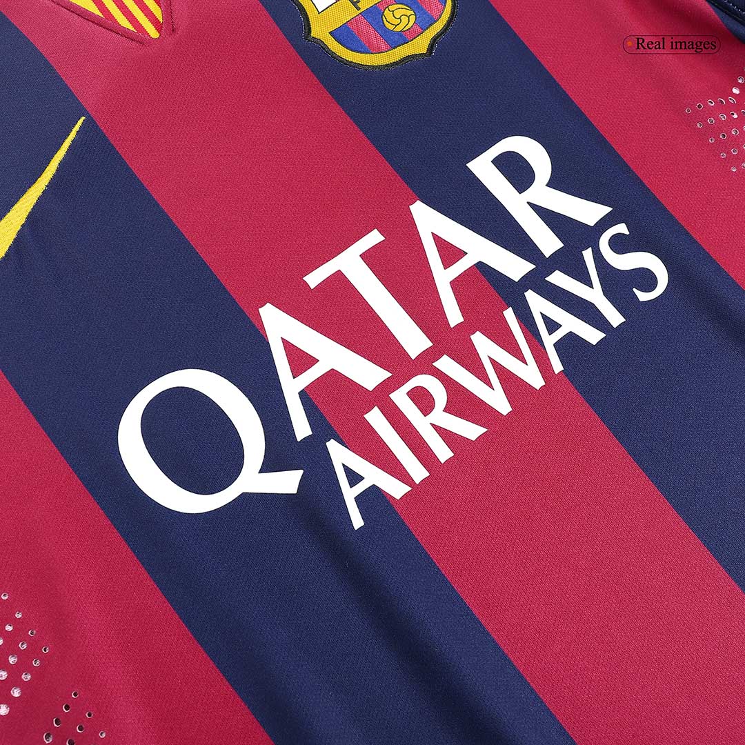 Camiseta retro de fútbol local del Barcelona #11 de NEYMAR JR 2014/15