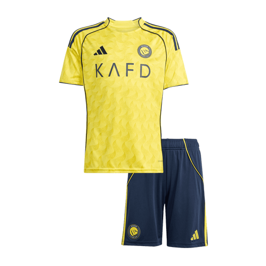 Al Nassr Home Kids Soccer Jerseys Kit 2025/26