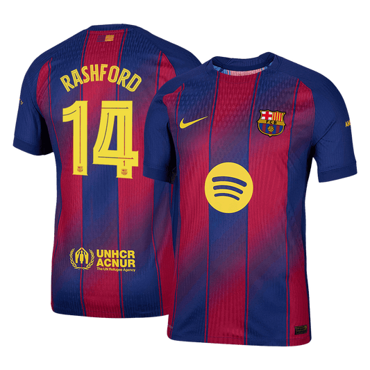 Camiseta de fútbol auténtica de local del Barcelona 2025/26 de RASHFORD #14 - UCL