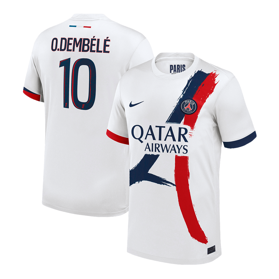 PSG O.DEMBÉLÉ #10 PSG Soccer Jersey Away Custom Shirt 2024/25