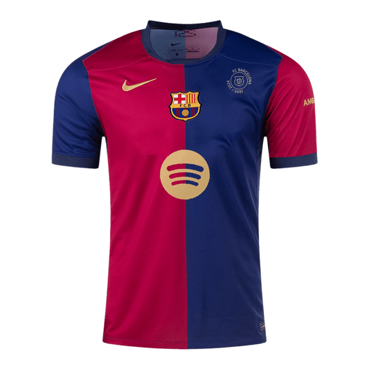 Barcelona Home Soccer Jersey 2024/25 - 125th Anniversary(Spotify Logo Without Text)