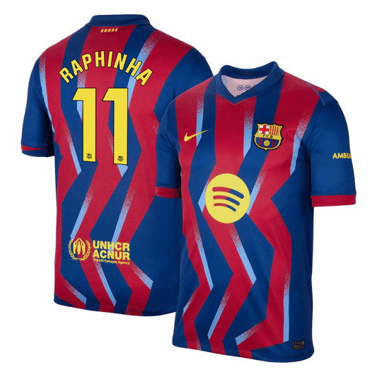 RAPHINHA #11 Barcelona Fourth Away Soccer Jersey 2025/26