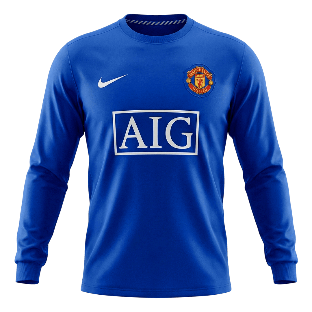 Retro Soccer Jersey Manchester United Third Away Long Sleeve 2008/09