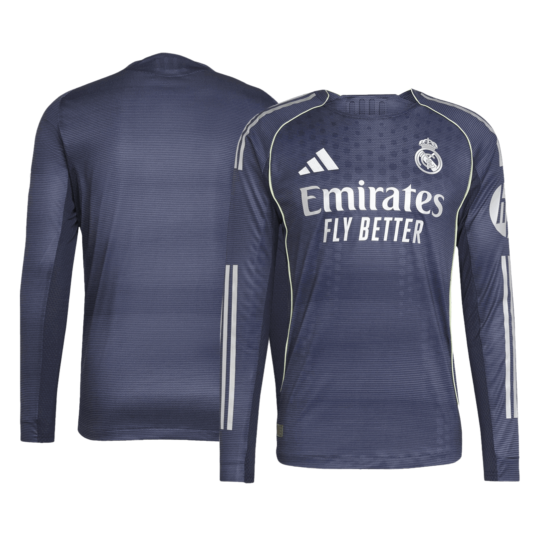 Real Madrid Away Long Sleeve Soccer Jersey 2025/26