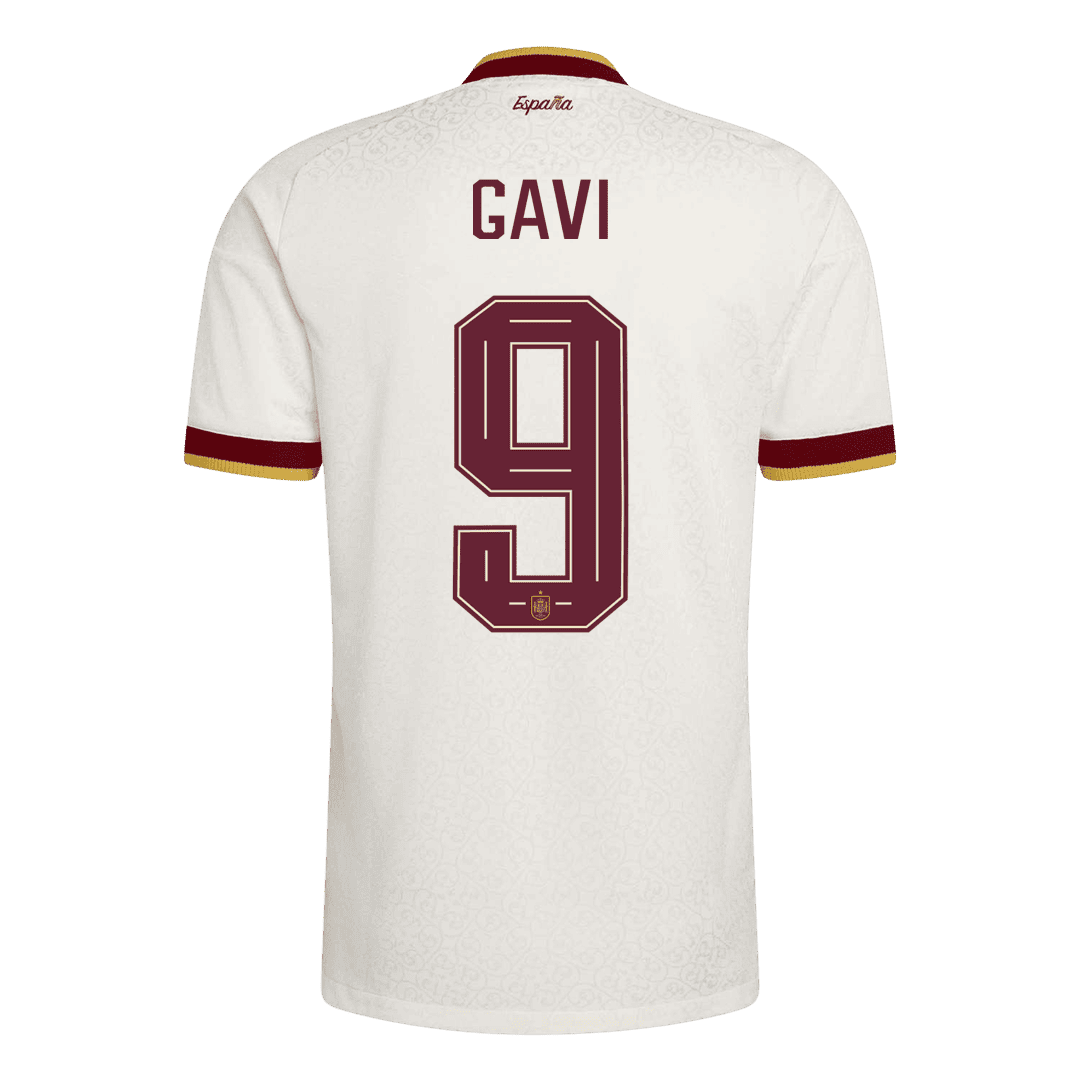 GAVI #9 Spain Away Player Version Jersey World Cup 2026 - Champion