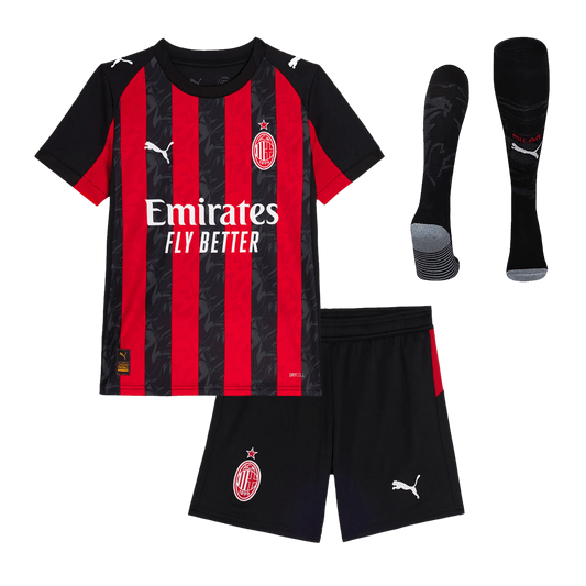 AC Milan Home Kids Soccer Jerseys Full Kit 2025/26